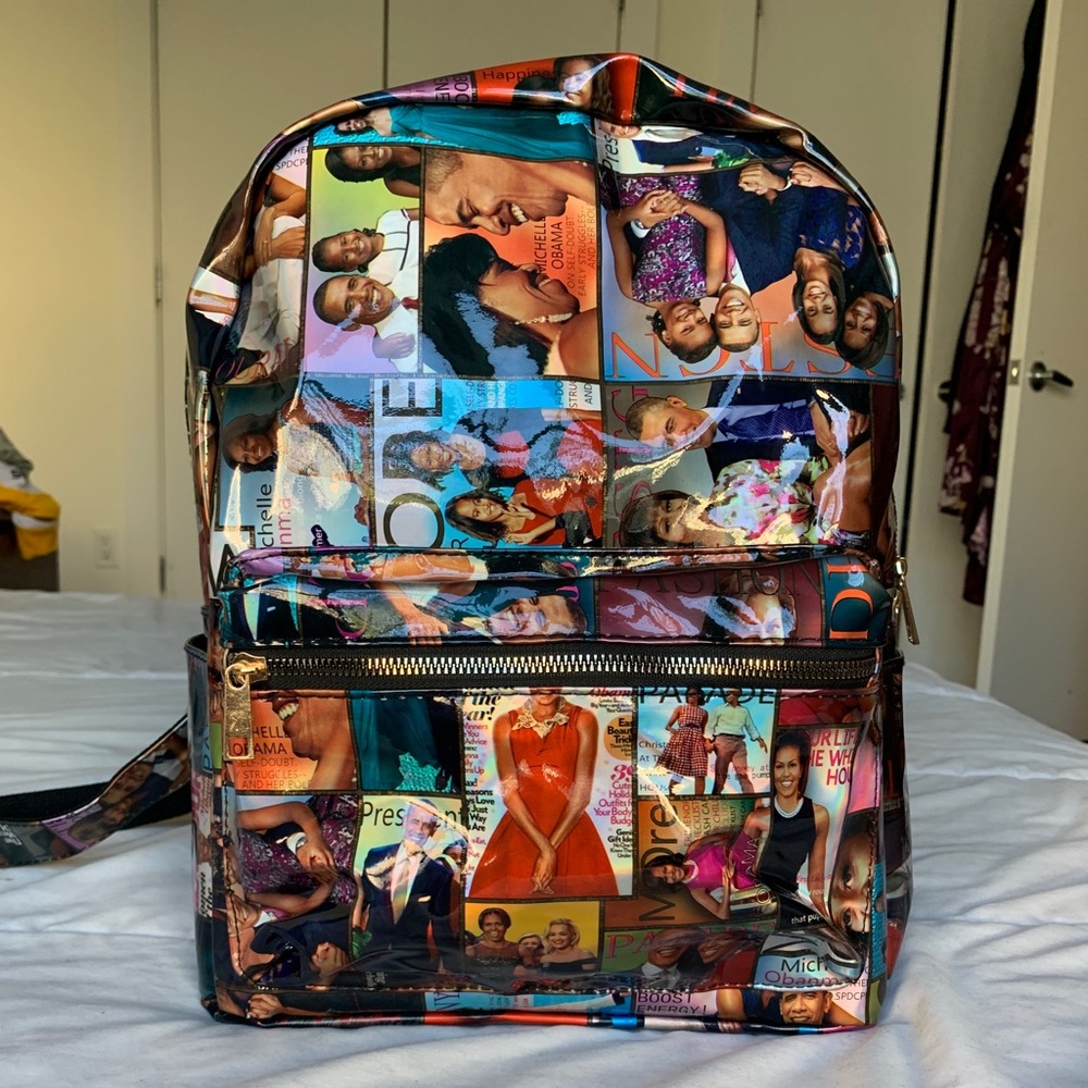 Barack and Michelle Obama memorabilia  backpack